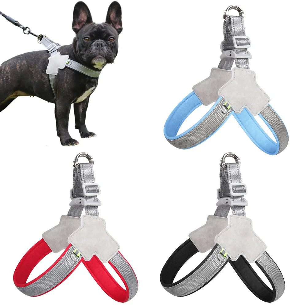 Dog Harness Leash Set Reflective Padded No Pull Vest Adjustable Medium Large