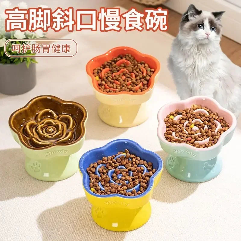 Ceramic Slow Feeder Bowl Anti-Choking Pets