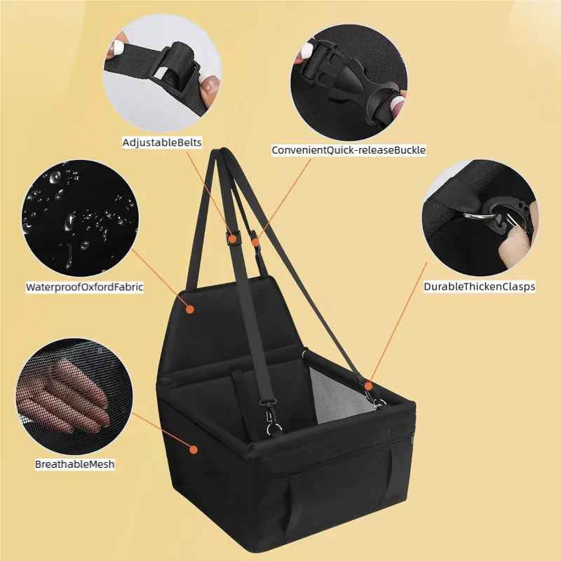 Waterproof Dog Car Seat Cover Hammock for Small Dogs