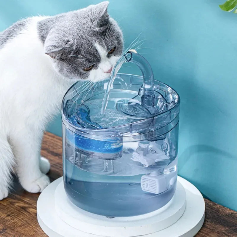 Smart Cat Water Fountain Quiet Tilted Design Energy Efficient Fresh Water Circulation