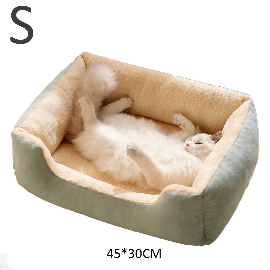 Cat Kitten Basket Bed – Cozy Pet House Habitat