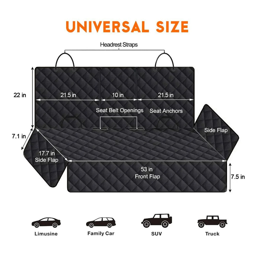 Waterproof Dog Car Rear Seat Cover Hammock