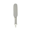 Pet bag belt accessory, light grey padded shoulder strap with metal clips