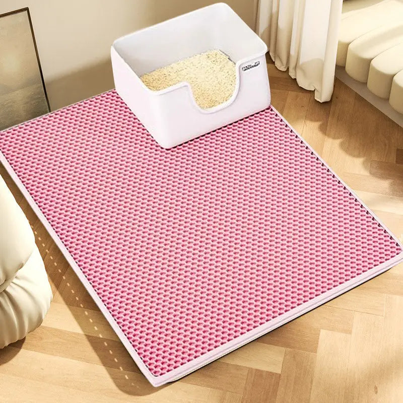 Cat Litter Mat Premium 2-Layer Sand Trapping Non-Slip Base