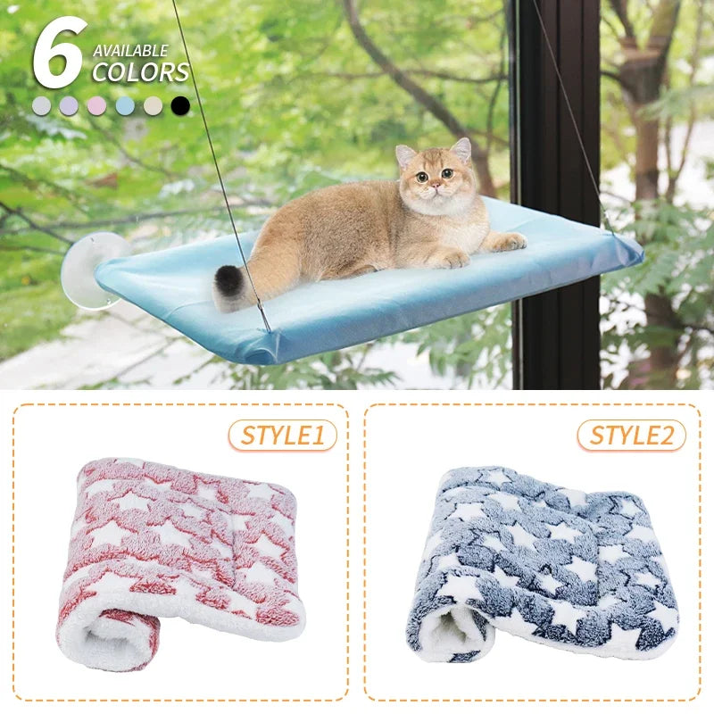 Window Hanging Cat Hammock Bed Comfortable Cozy Indoor Shelf