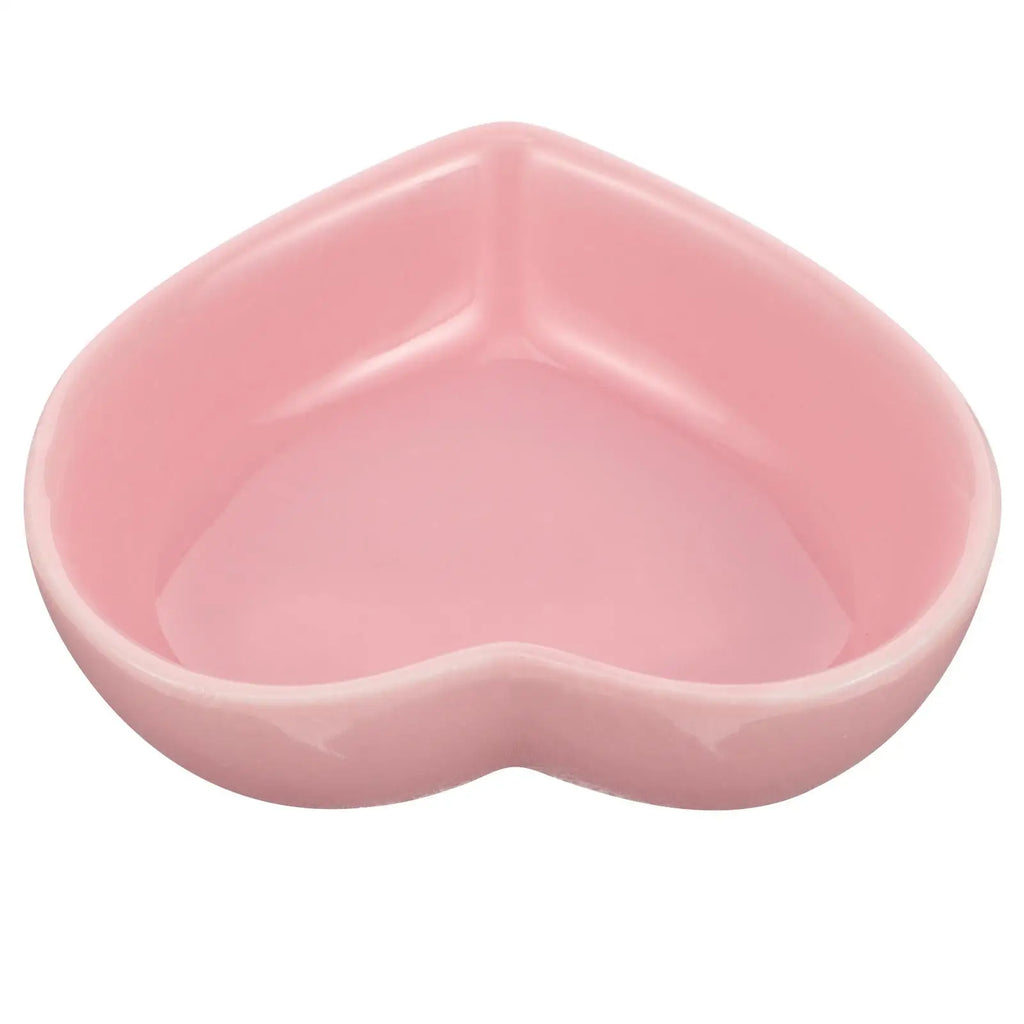 Heart Shape Ceramic Pet Bowl for Hamsters Guinea Pigs Squirrels