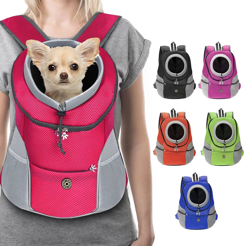 Double Shoulder Outdoor Pet Carrier Backpack Travel Set