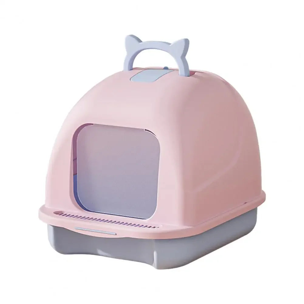 Large Enclosed Cat Litter Box with Lid Kitten Litter Pan