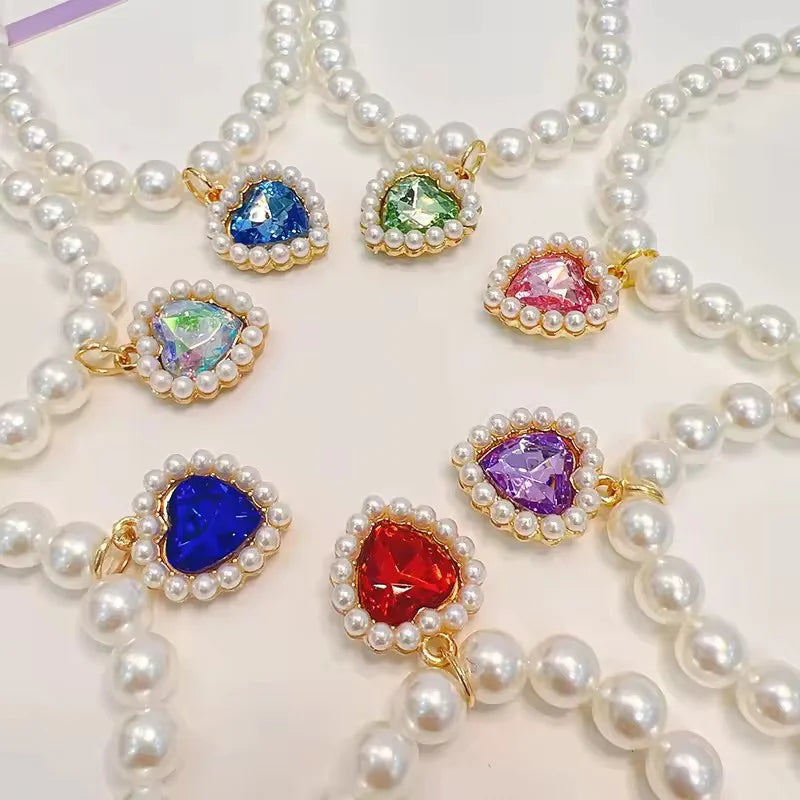 Cute Pearl Cat Collar Adjustable Kitten Necklace Summer