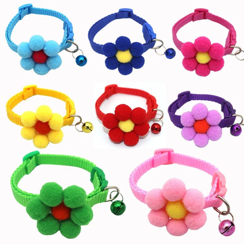 Cute Bow Cat Collar Kitten Necklace Bell Chihuahua Puppy