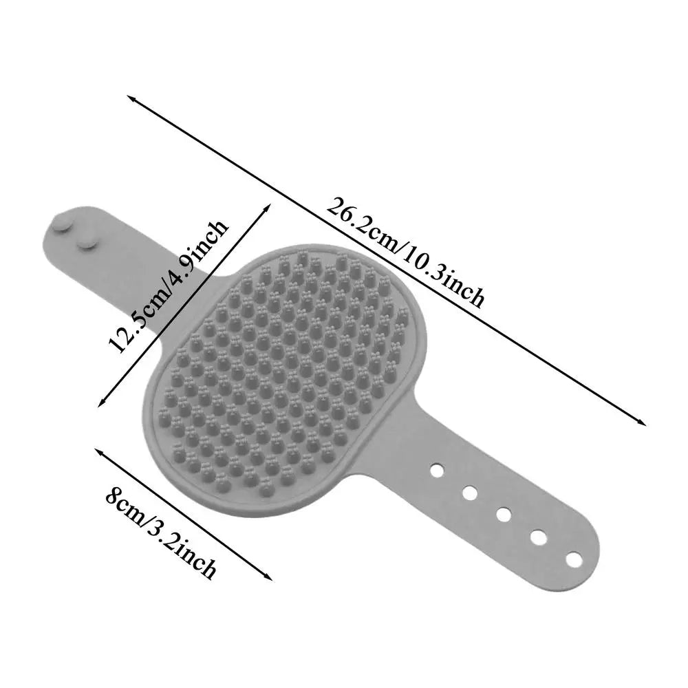 Pet Grooming Bath Massage Brush Soap Shampoo Dispenser Silicone Dogs Cats
