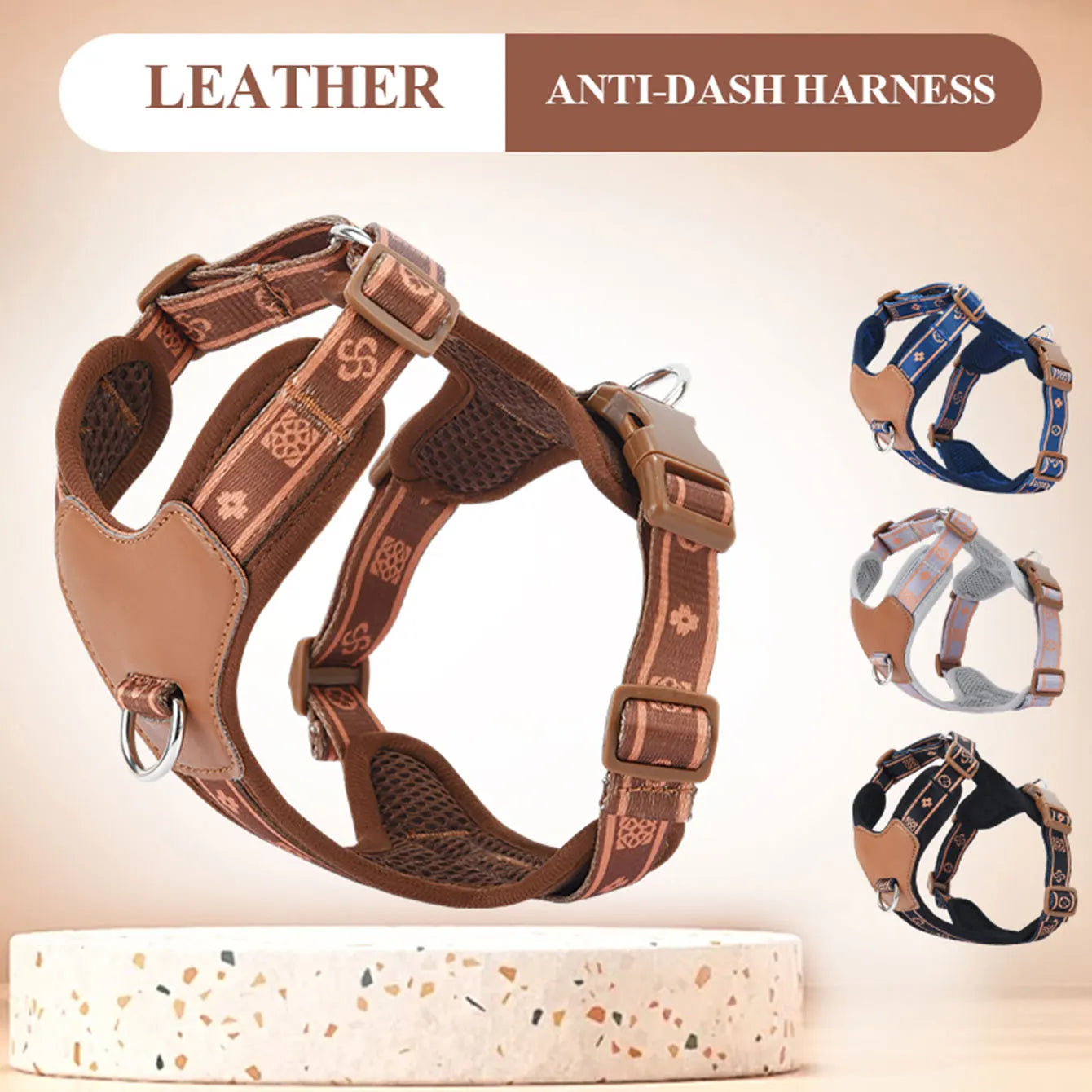 Classic Adjustable Dog Harness Durable Alloy Ring | PawJoyKwT