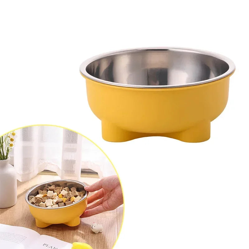 Four-Legged Stainless Steel Anti-Slip Dog & Cat Bowl