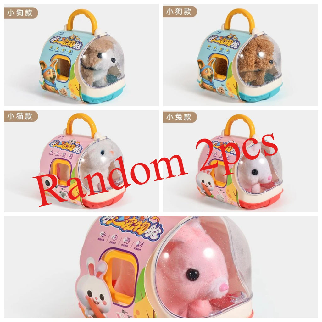 Electric Plush Animal Toy Set with Sound for Kids Boys Girls