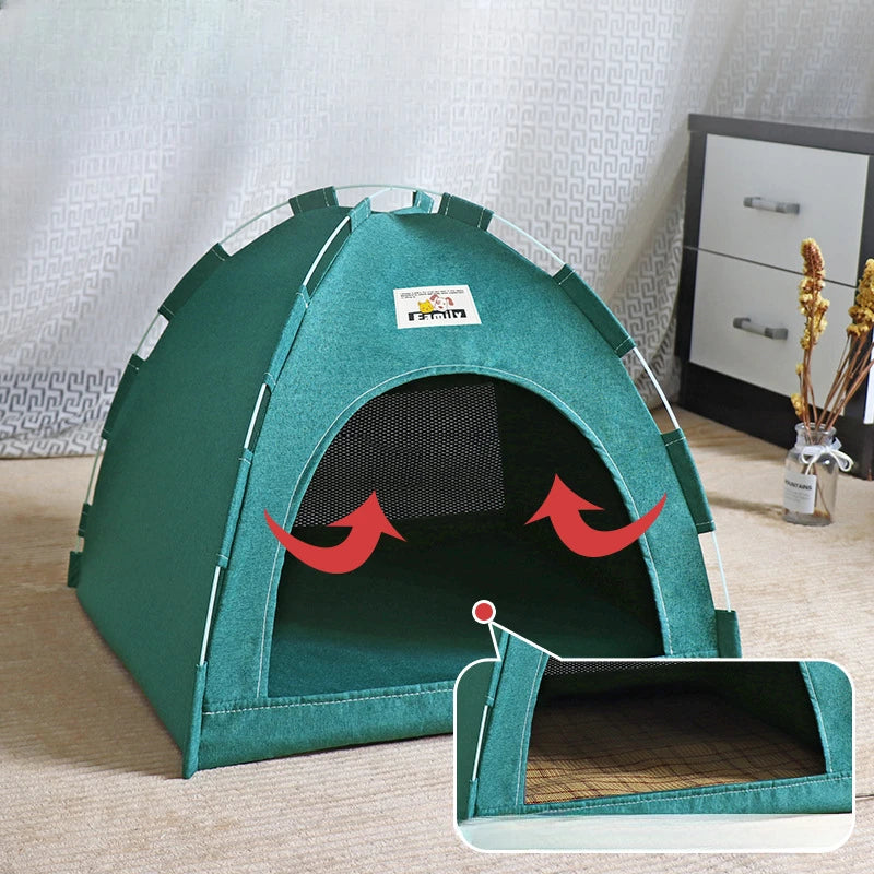 Foldable Cat Tent House – 4-Season Breathable Pet Nest