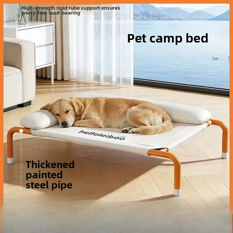 Foldable Dog Bed Raised Moisture-Proof Summer Pet Sofa Washable