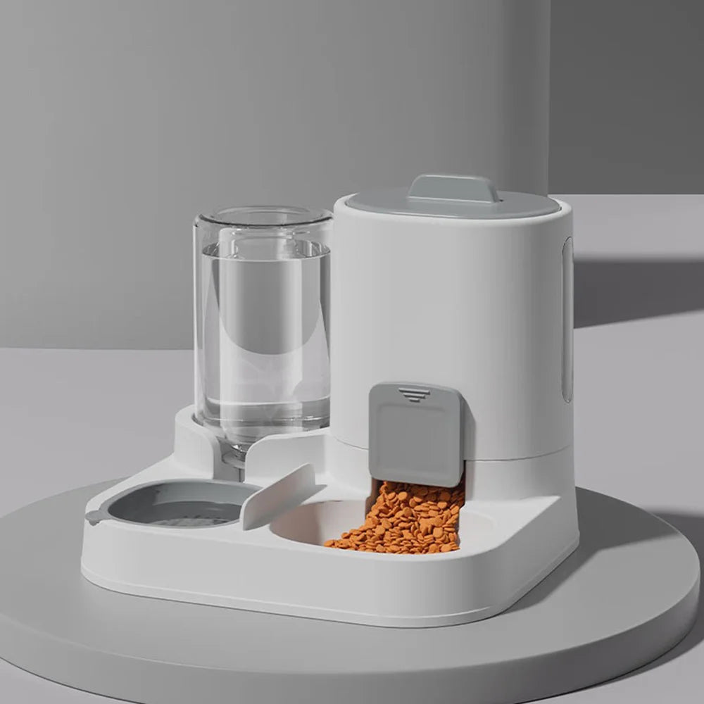 Spill-Proof Dual Bowl for Dog and Cat Food and Water