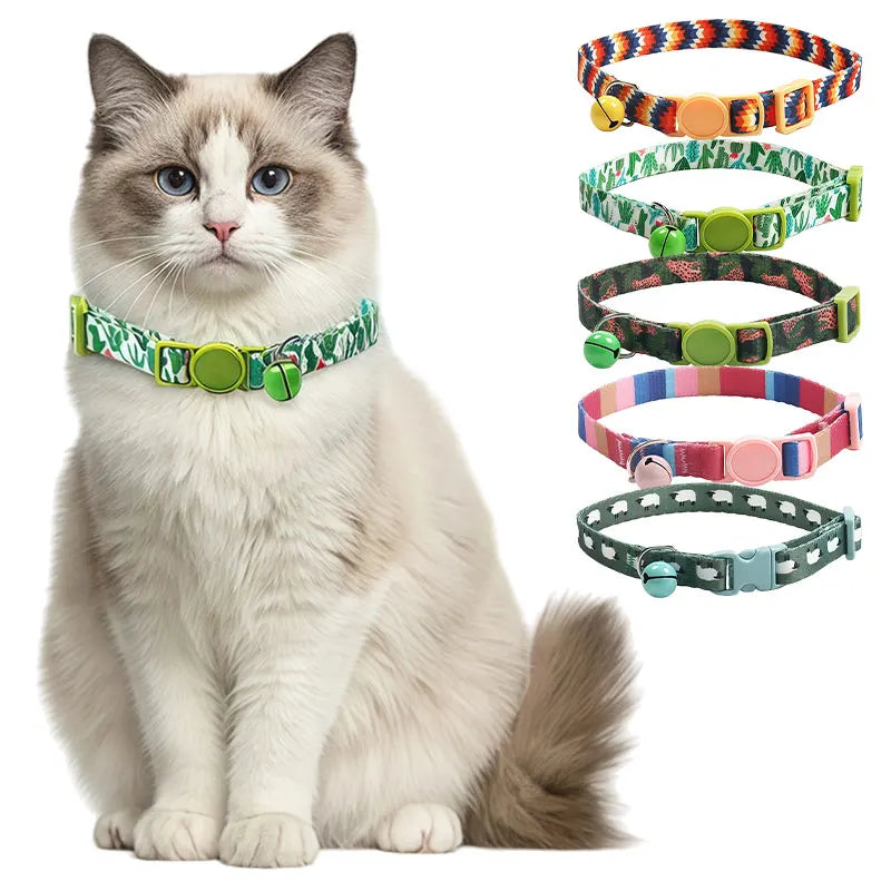 Cute Breakaway Cat Collar Bell Adjustable Soft Small Cats