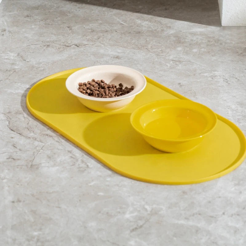 Non-Slip Waterproof Dog Feeding Mat for Cat and Dog Bowls
