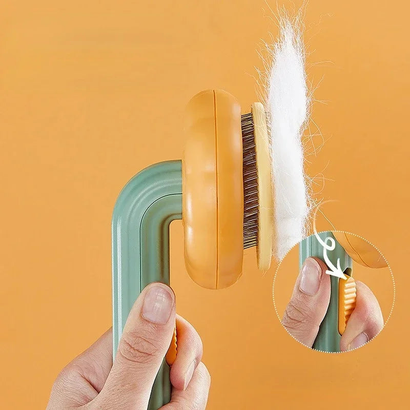 Grooming Brush Tool, Self Cleaning Slicker Comb for Dog, Cat, Puppy, Rabbit, Gently Removes Loose Undercoat Tangled Hair