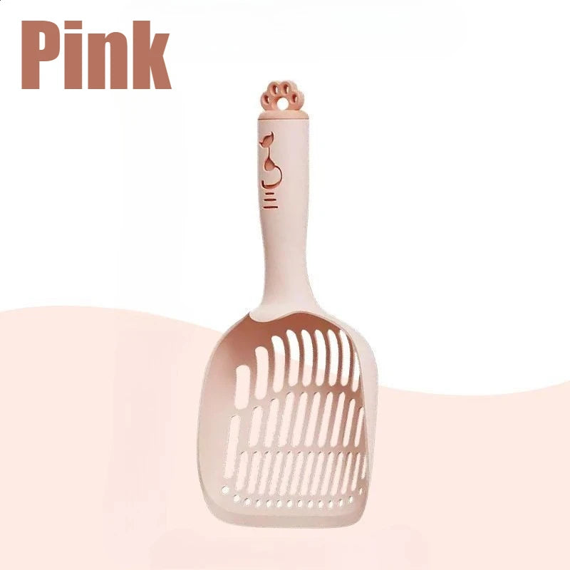 Cat Litter Shovel Grid Urine Sifter Long Handle Cleaning Tool