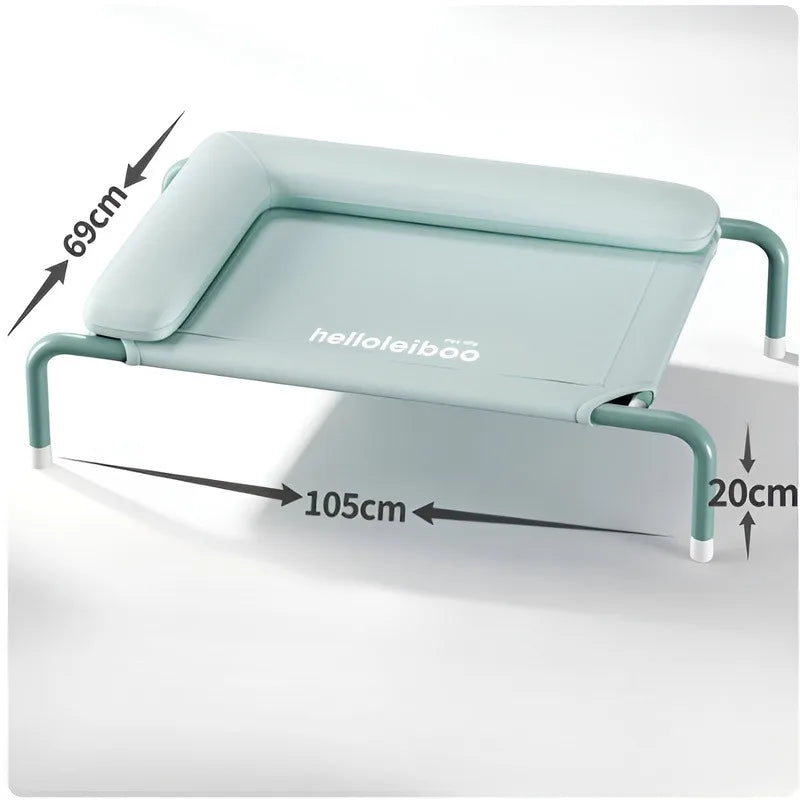 Elevated Breathable Mesh Dog Bed with Removable Pillow Cats Dogs