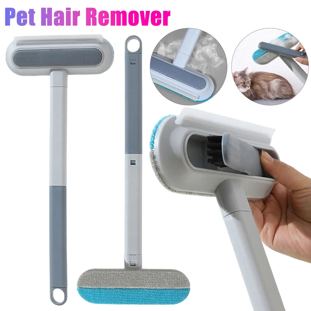 Long Handle Pet Hair Remover Brush Carpet Bed Cleaning Tool