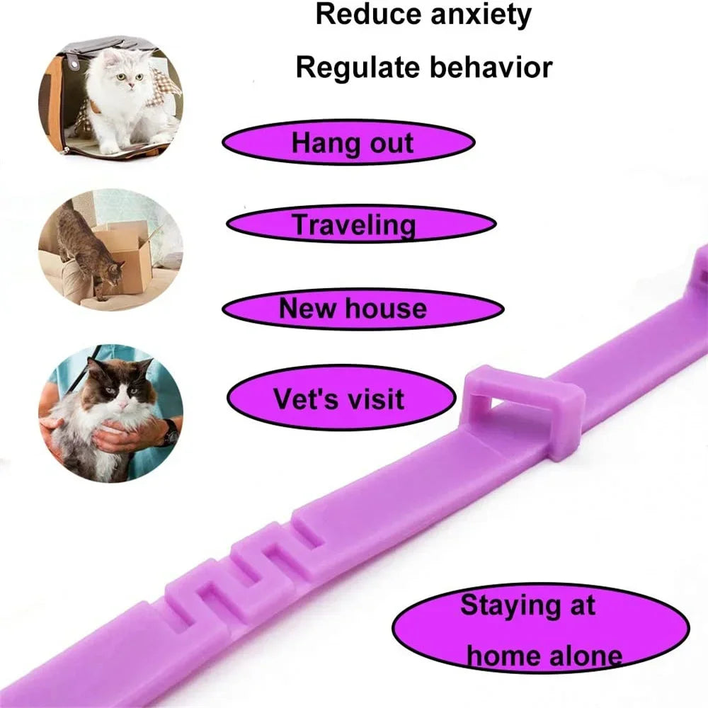 Pet Calming Collar Anxiety Pheromone Cats Dogs Adjustable
