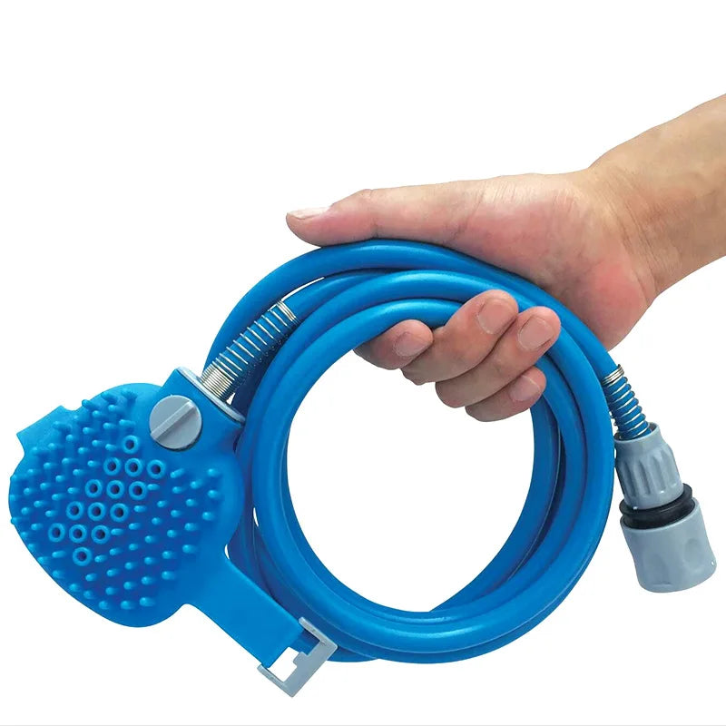 Pet Dog Bath Head Puppy Grooming Washing Sprayer Long Tube Large Dog Brush