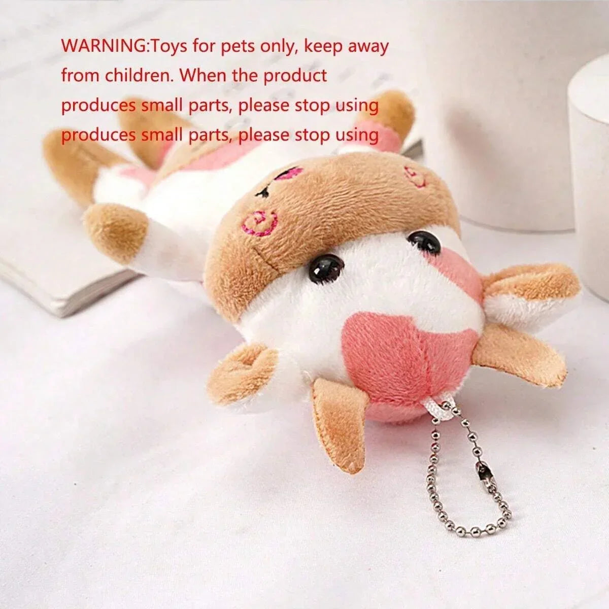 Cute Cow Plush Toy Calming Anxiety Relief for Cats Dogs