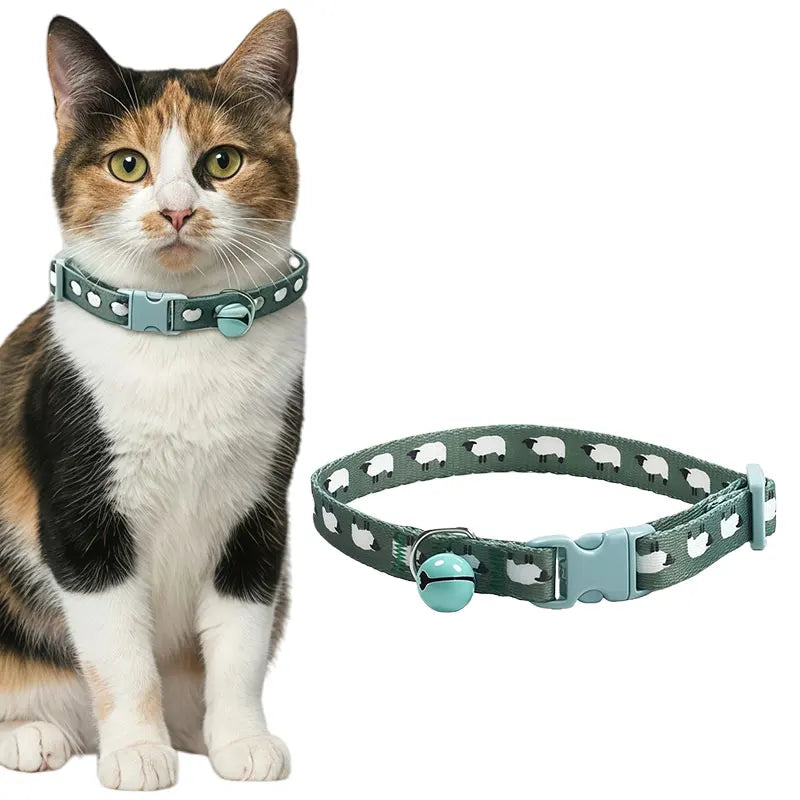 Cute Breakaway Cat Collar Bell Adjustable Soft Small Cats