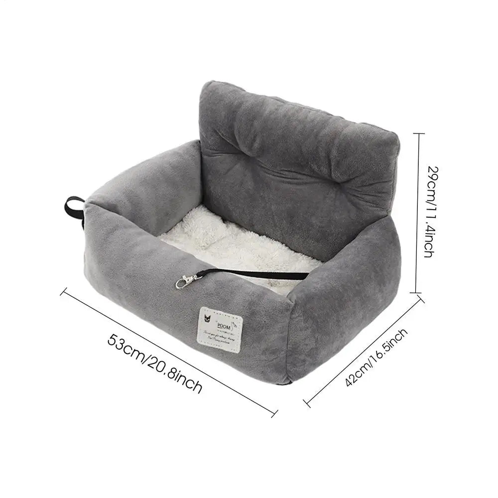 Dog Car Seat Pet Travel Booster Seat Dual Use Carrier Bed Safety
