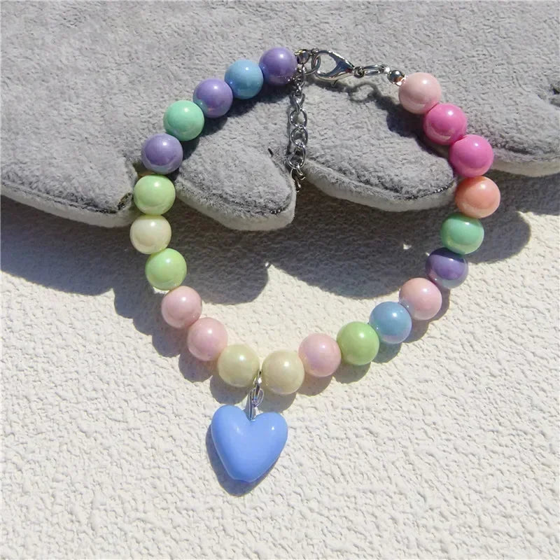 Cute Pearl Cat Collar Dog Princess Necklace Jewelry Wedding