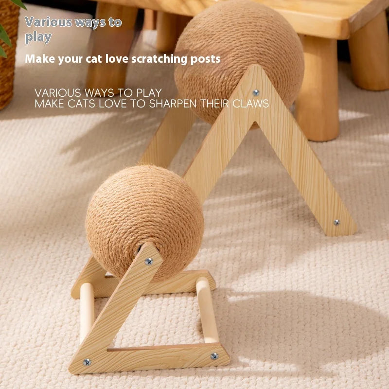 Cat Toy Scratch-ball - Vertical, Wear-resistant, Non-falling Off, Self-play Entertainment and Claw Grinding, Cat Scratch-ball