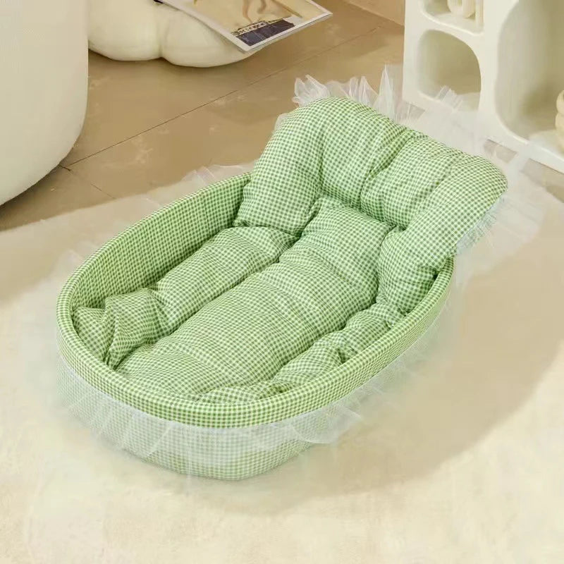 Cute Princess Cat Litter Mat All Season Non-Sticky Pet Sofa
