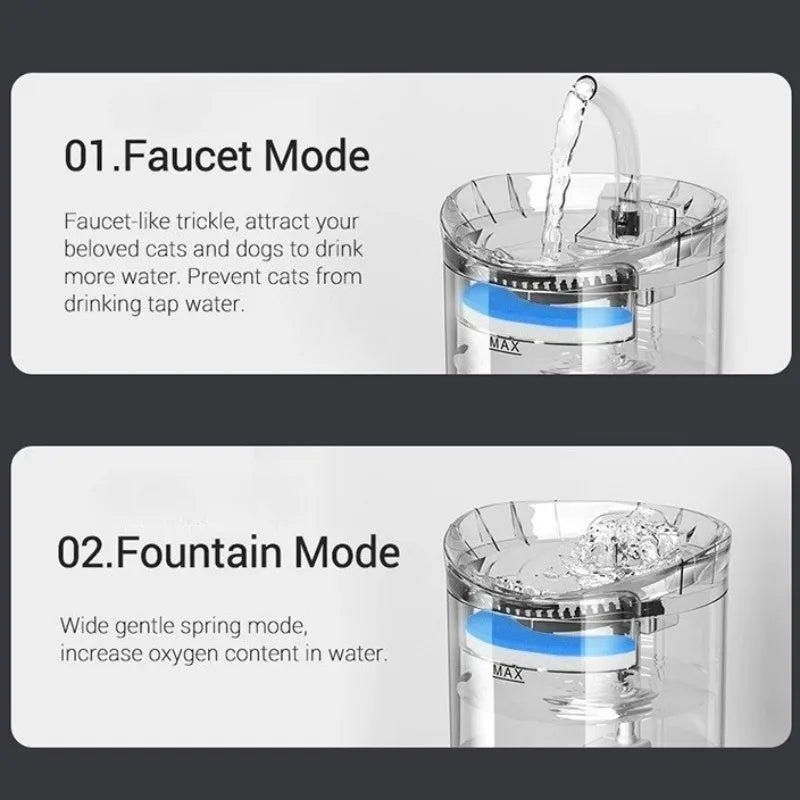 Smart Cat Water Fountain Quiet Tilted Design Energy Efficient Fresh Water Circulation