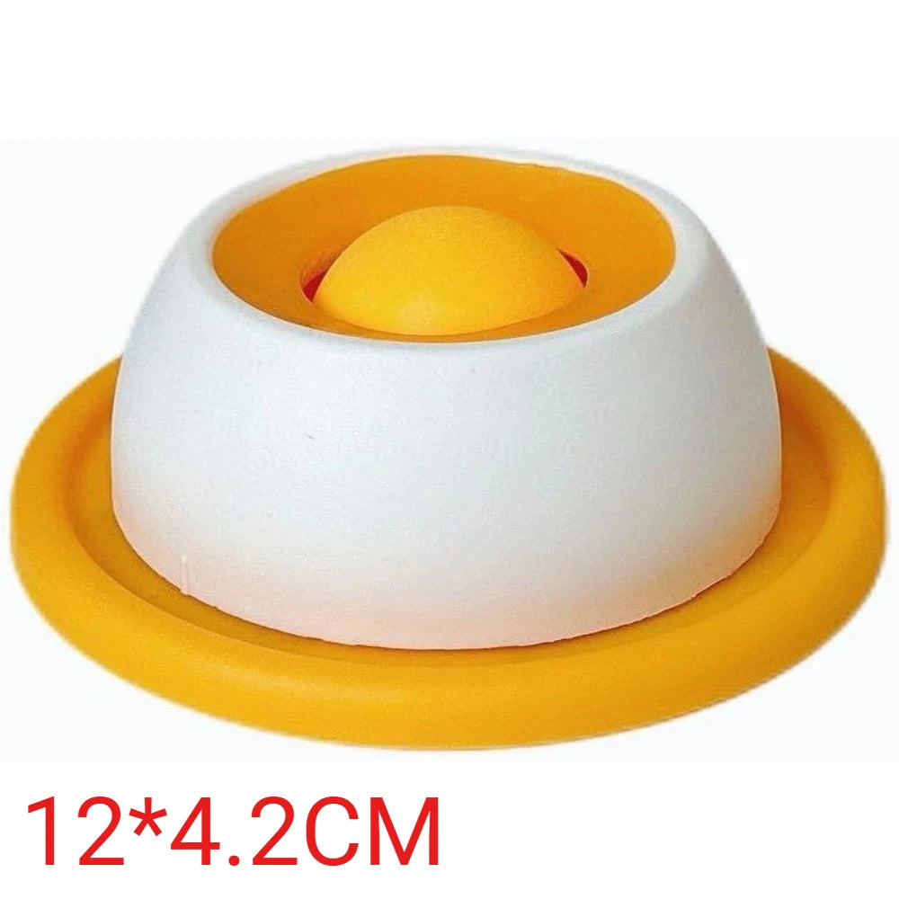 Pet grooming glove size marker with yellow ring and white base