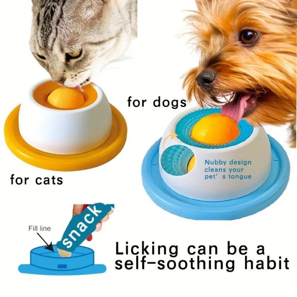 Pet Lick Mat Slow Feeder Snack Bowl for Dogs and Cats