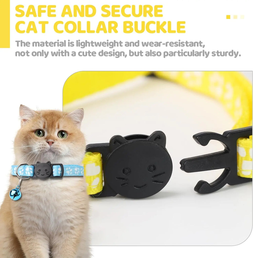 Reflective Cat Collar AirTag Holder Bell Adjustable Domestic