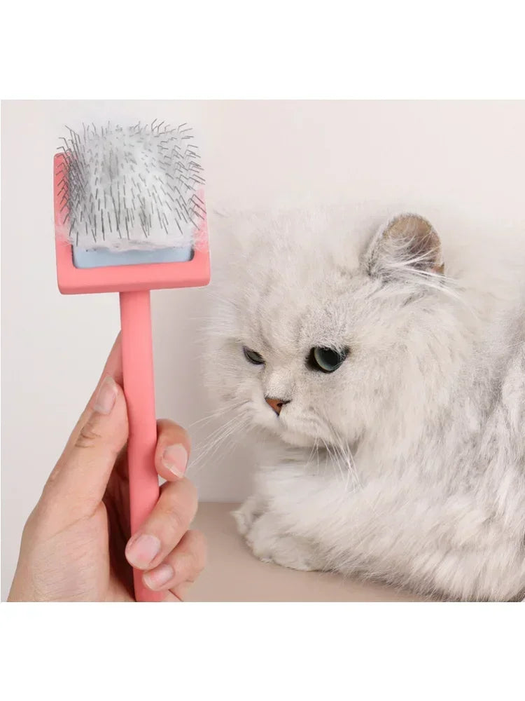 Long Handle Reusable Deshedding Rake Pet Hair Remover