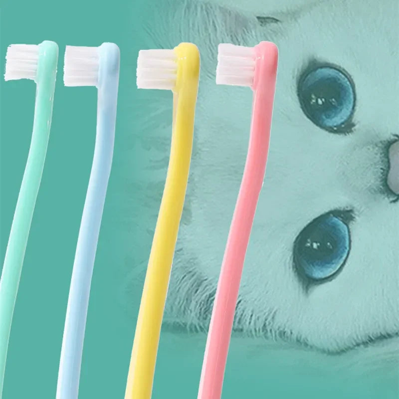 Soft Pet Toothbrush for Cat and Dog Teeth Cleaning