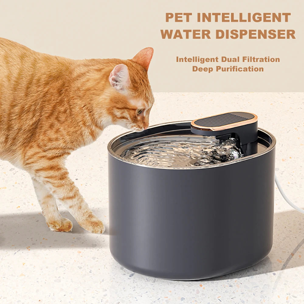 3L LED Auto Cat Water Fountain Ultra Silent Pet Feeder