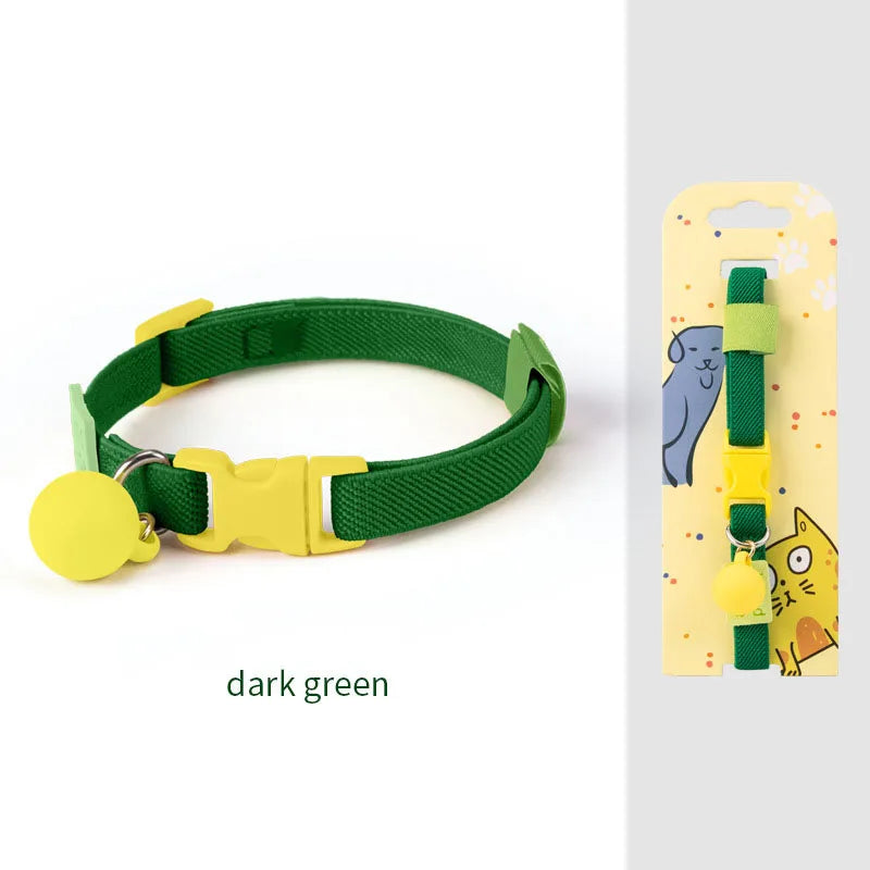 Elastic Adjustable Cat Collar Small Dog Decoration Pet