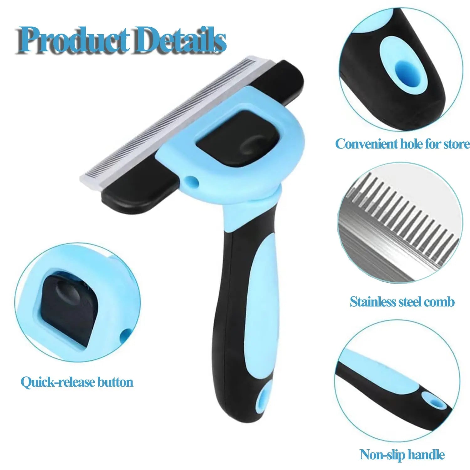 Pet Hair Remover Grooming Brush for Small Large Dogs Cats