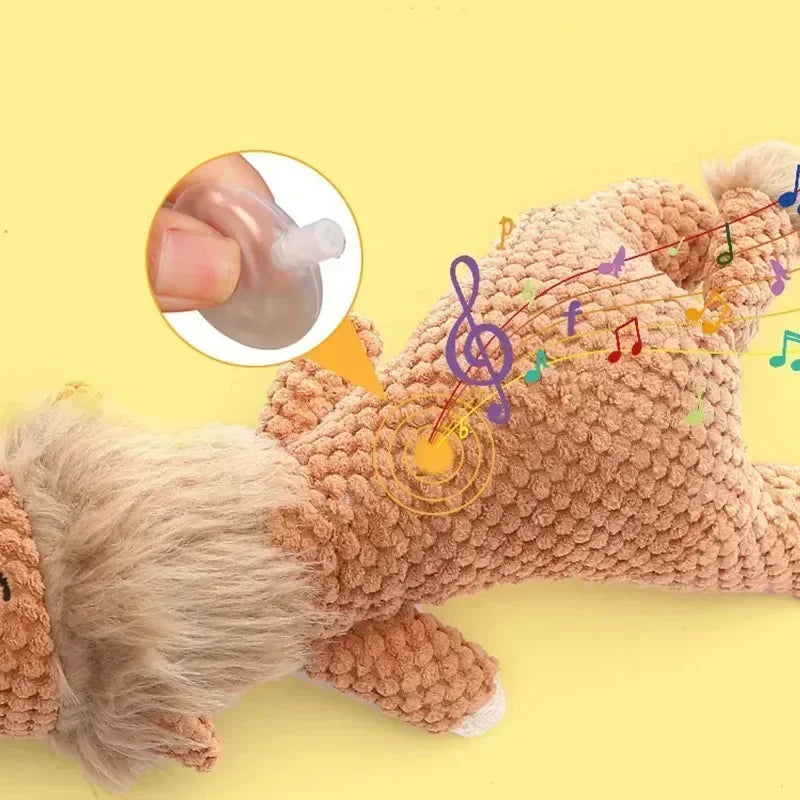 Durable Plush Squeaky Chew Toy for Large Dogs Molar Fun