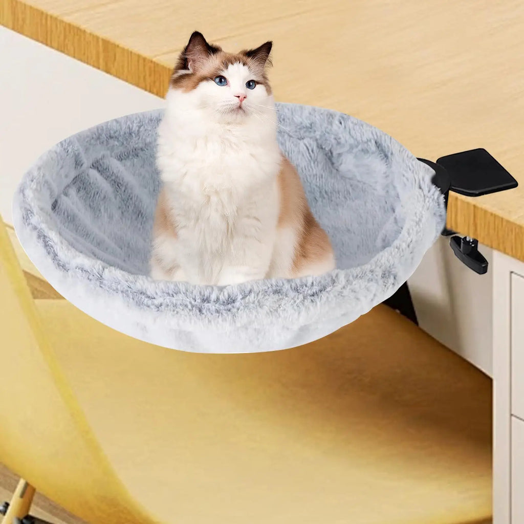 Rotating Cat Desk Hammock Bed Ergonomic Indoor Sleeping Perch
