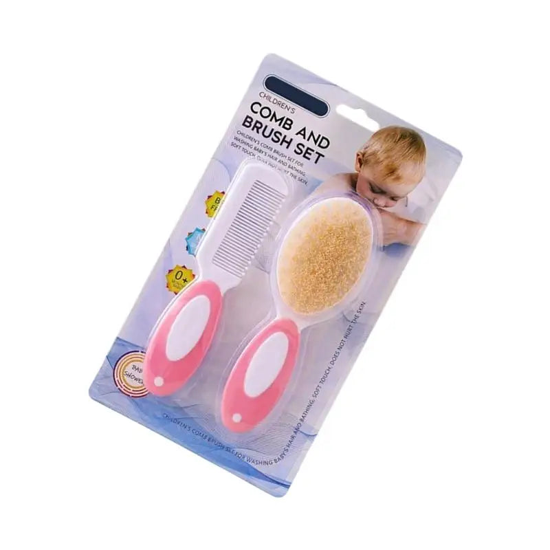 Infant Soft Hair Brush Scalp Cleansing Grooming Comb Set