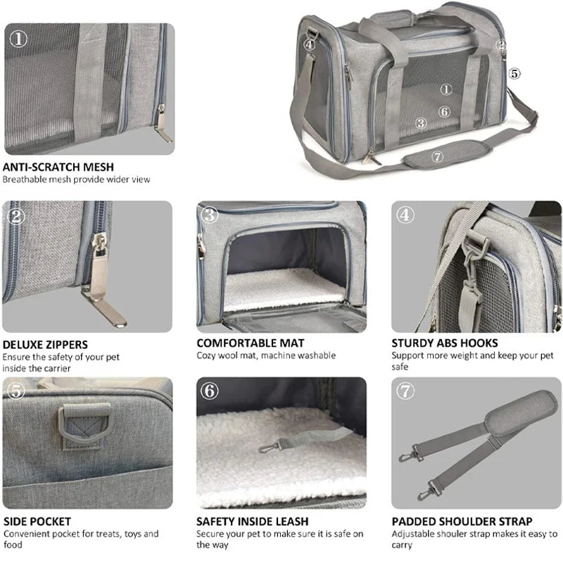 Airline Approved Portable Soft Backpack Pet Carrier
