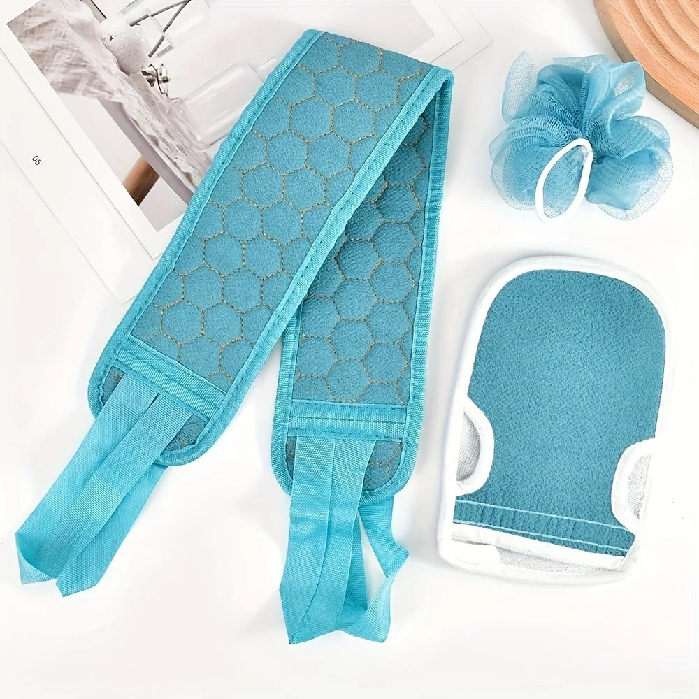 Korean Exfoliating Back Scrubber Bath Belt Towel Glove