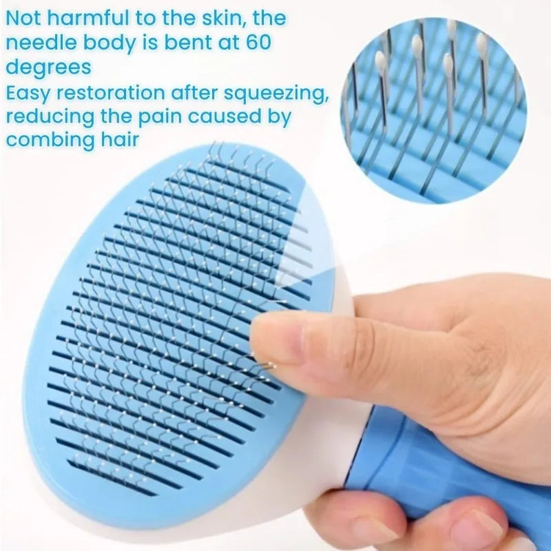 Self-Cleaning Pet Hair Remover Brush for Dogs and Cats